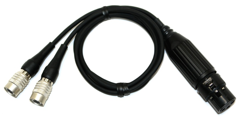 3 Pin Male Xlr Stereo (Unbalanced) To Left And Right Hrs Connectors