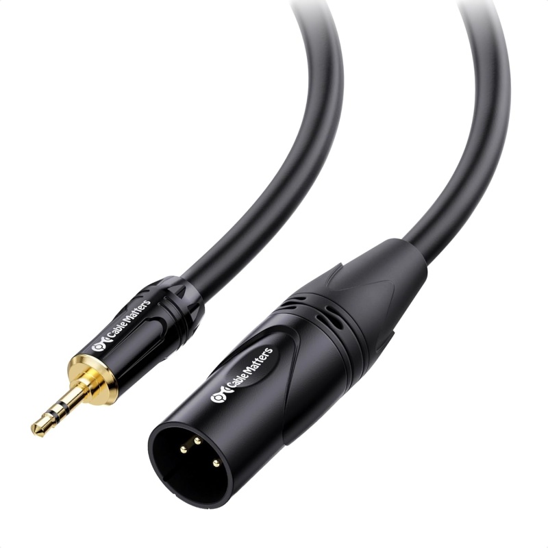 Patch Cable – Xlrm3 To 3.5Mm Male – 10 Feet Long