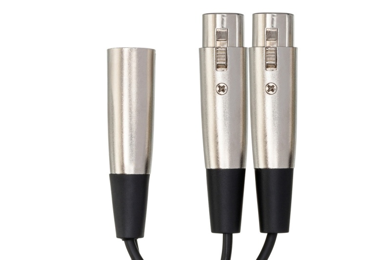 Y Cable, Xlrm3 To Dual Xlrf3 – Xlr Microphone Combiner – 6 Inches Long