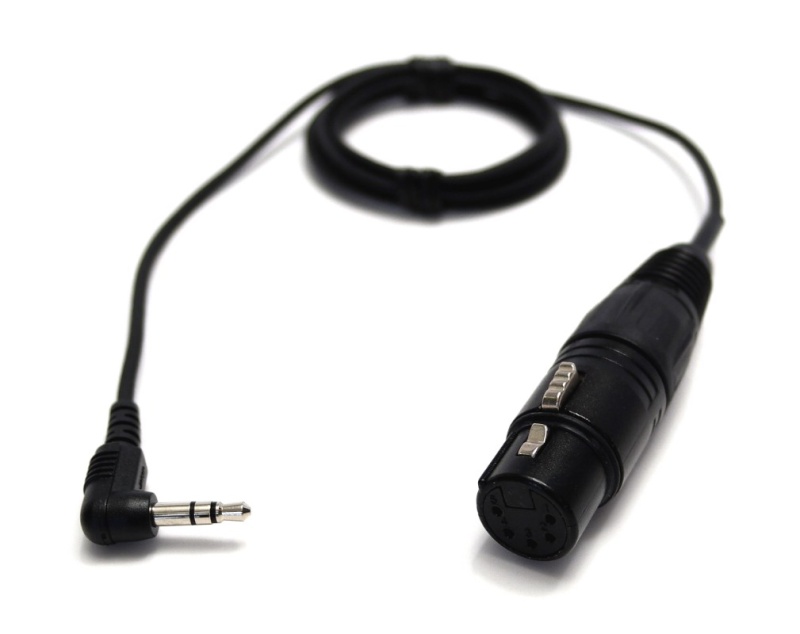 5 Pin Xlr Female To Right Angle 1/8 Inch Stereo Mini Male Plug