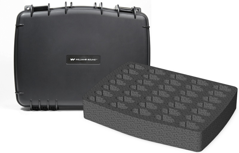 Williams Sound Ccs 056 35 Large Water Resistant Carry Case With 35 Slots For Body Packs
