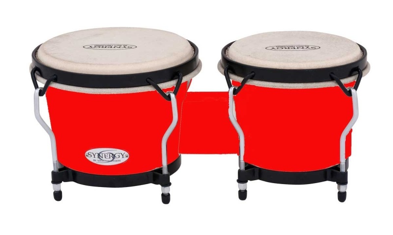 Toca Synergy Synthetic Bongos, Red