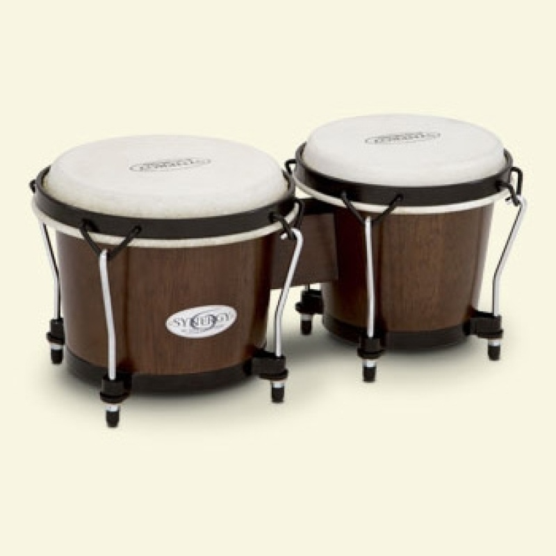 Toca Synergy Wood Bongos, Tobacco Brown