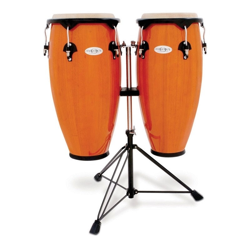 Toca Synergy Wood Conga Set With Stand, Amber