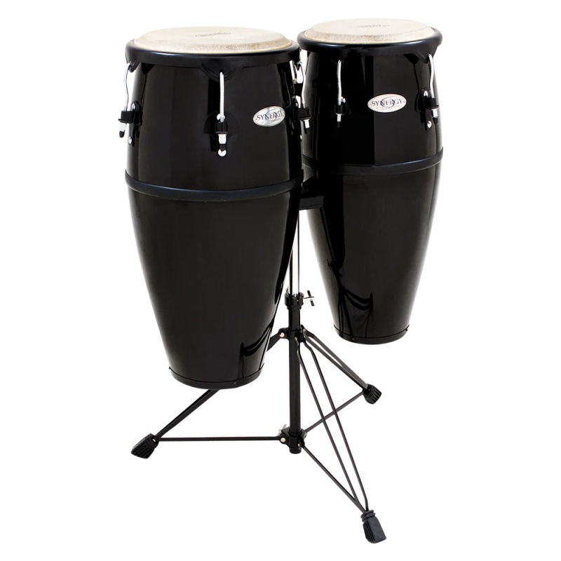 Toca Synergy Fiberglass Conga Set With Stand, Black