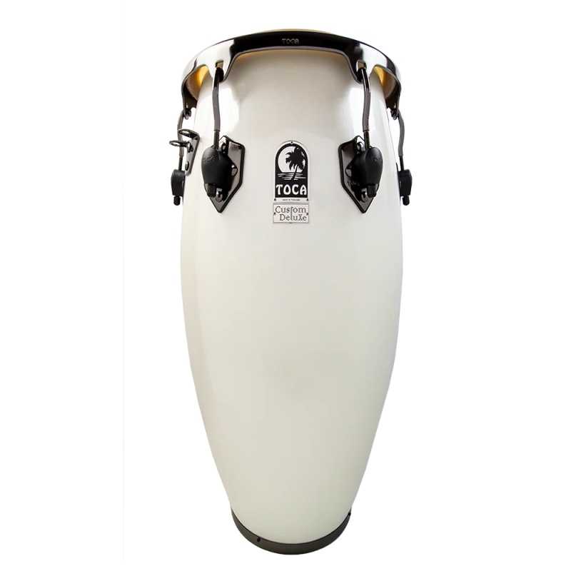 Toca Custom Deluxe Fiberglass Congas – Margarita Blanca