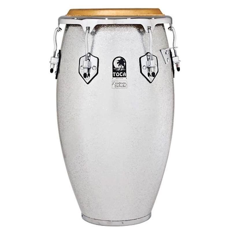Toca Custom Deluxe Fiberglass 12.5" Tumba Drum - Silver Sparkle