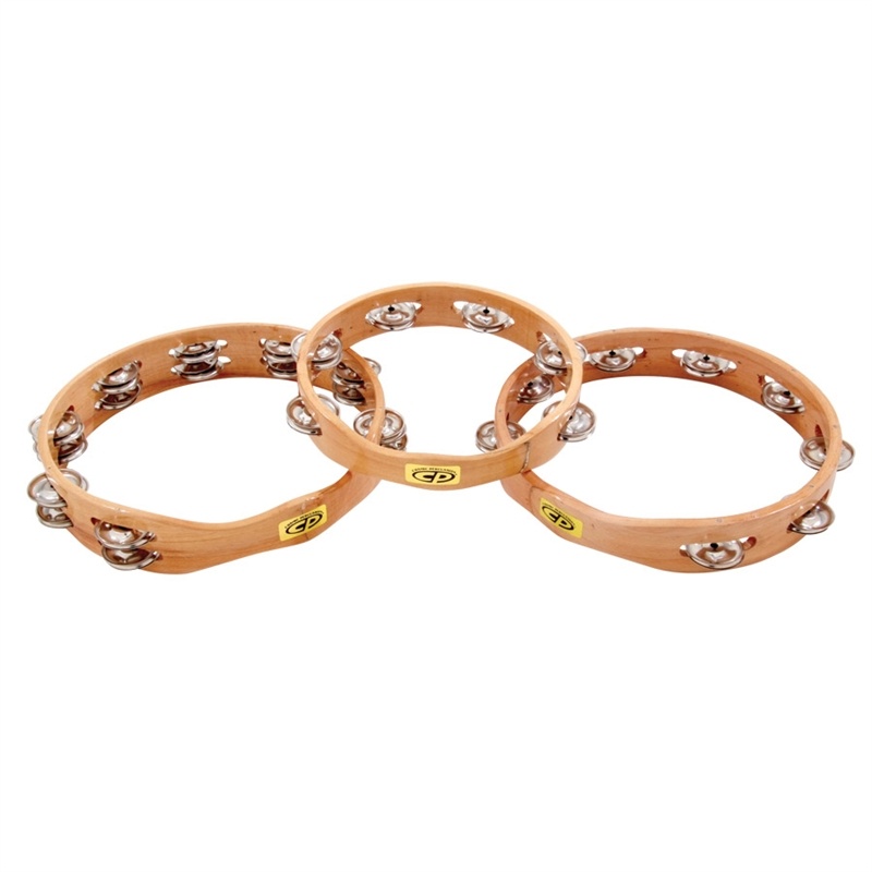 Cp Wood Tambourine, 8 Inch - No Head - Single Row
