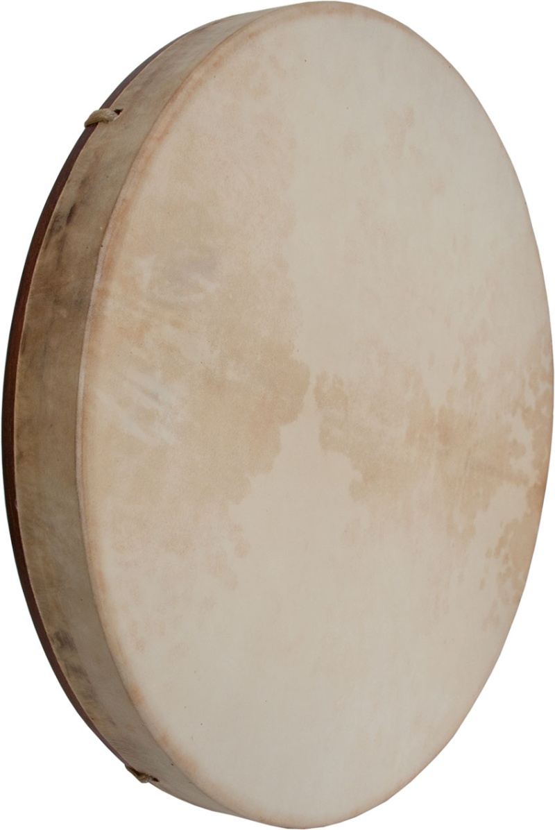 Pretuned Goatskin Head Red Cedar Frame Drum with Beater, 18 x 2 Inch