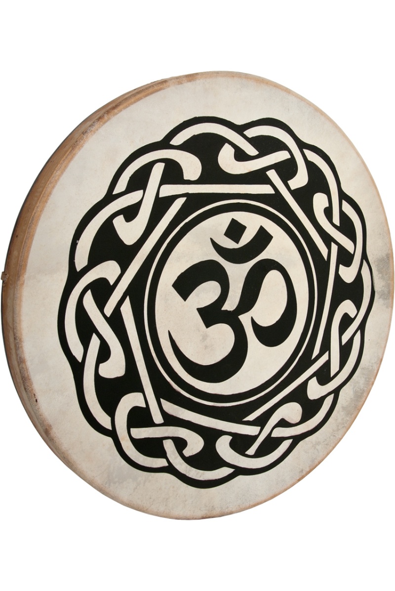Dobani Pretuned Goatskin Head Wood Frame Drum W/ Beater 22"X2" Om