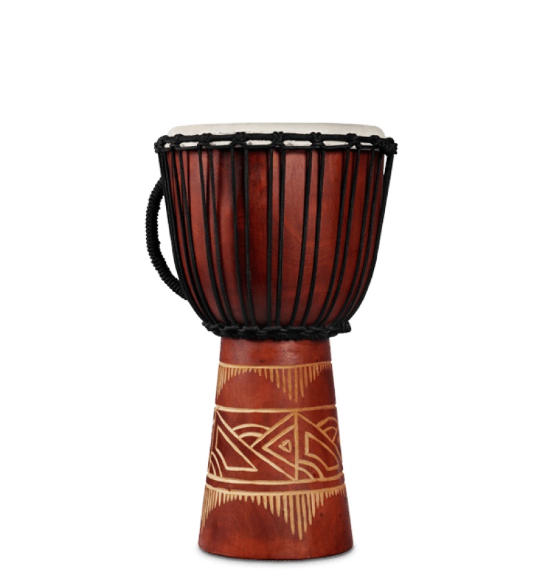 Lp World Beat Wood Art Medium Djembe Red