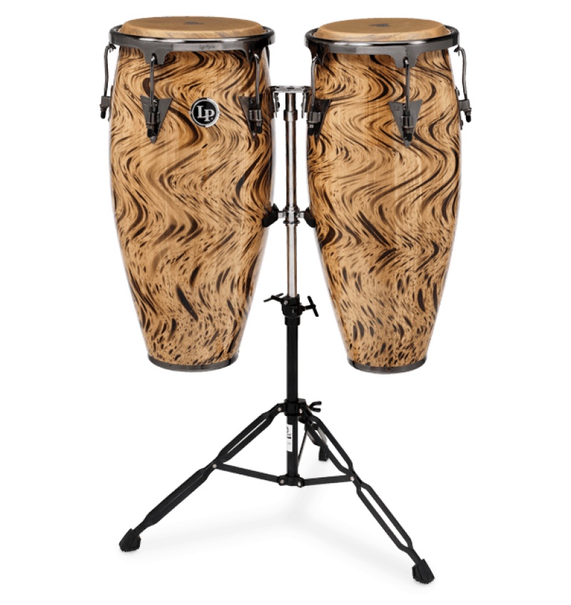 Lp Aspire 10" And 11" Conga Set With Stand Havana Cafe