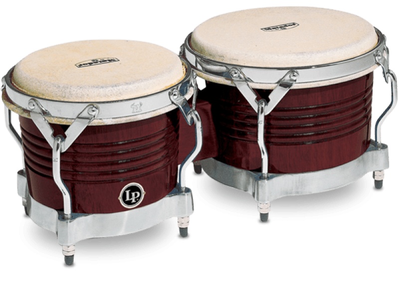 Lp Matador Series Wood Bongos, Almond Brown/Chrome