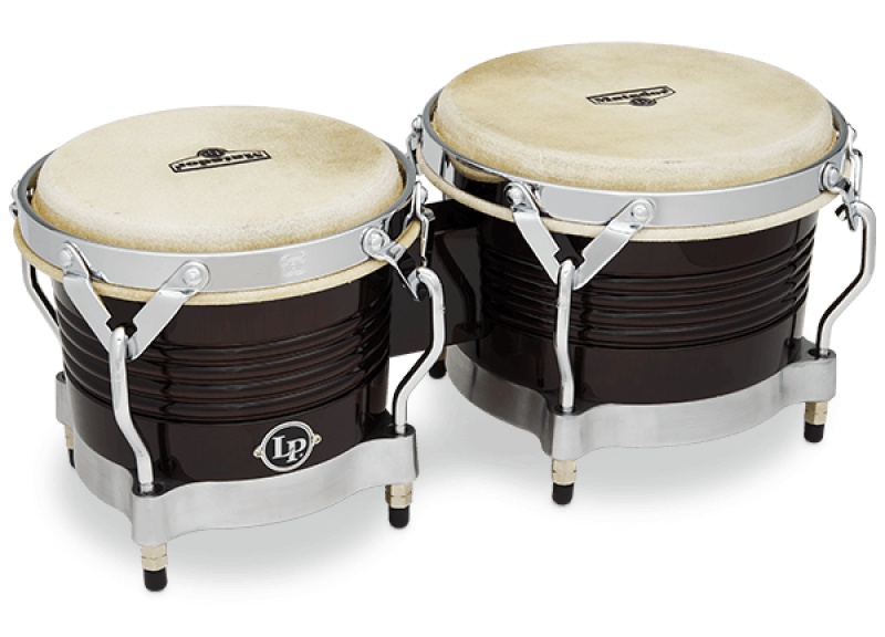 Lp Matador Wood Bongos, Dark Brown/Chrome