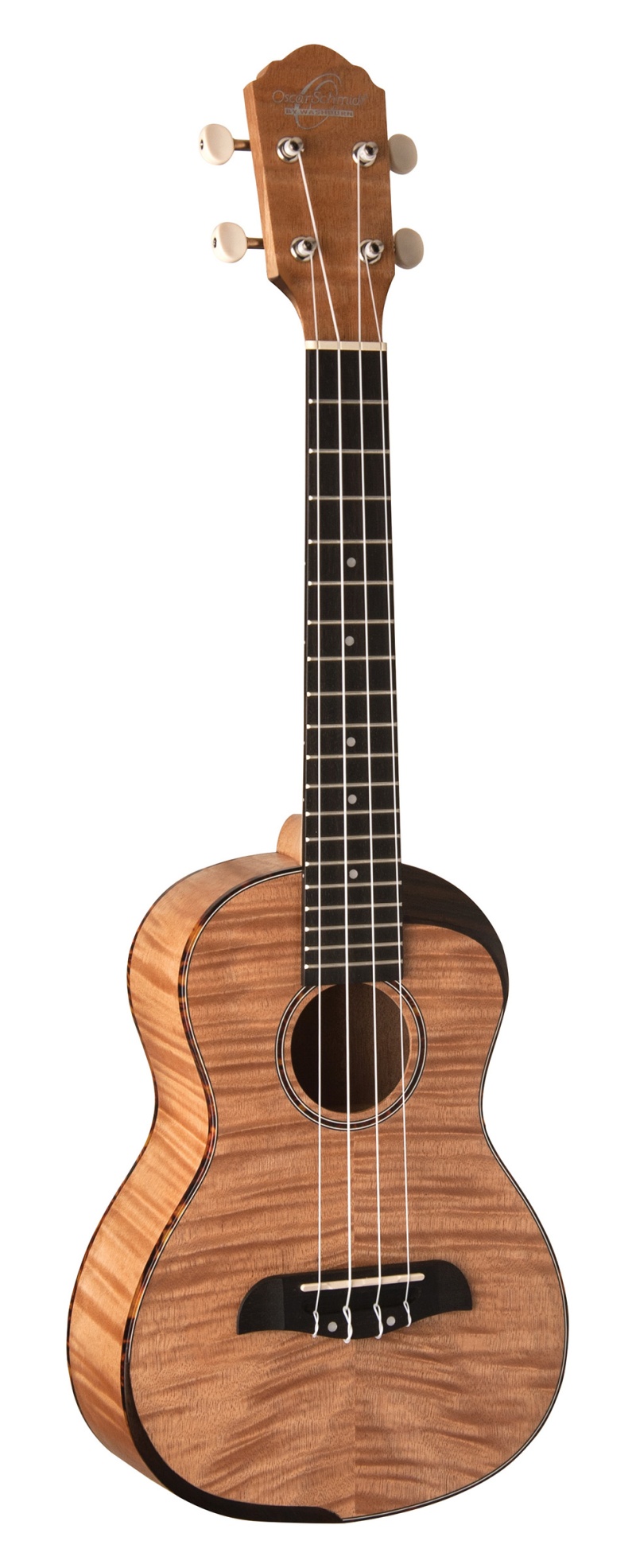 Oscar Schmidt Ou800t-A Tenor Ukulele. Comfort Arm Rest Flame Maple