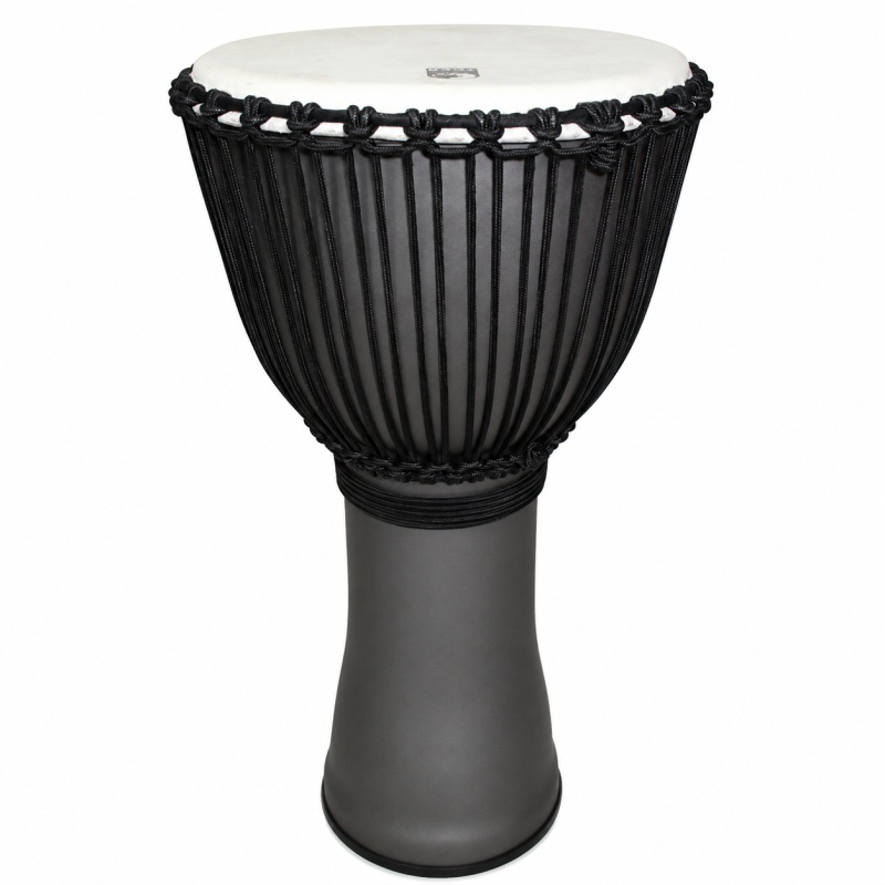 Toca Freestyle Rope Tuned Synthetic Djembe Drum – Matte Grey Skies