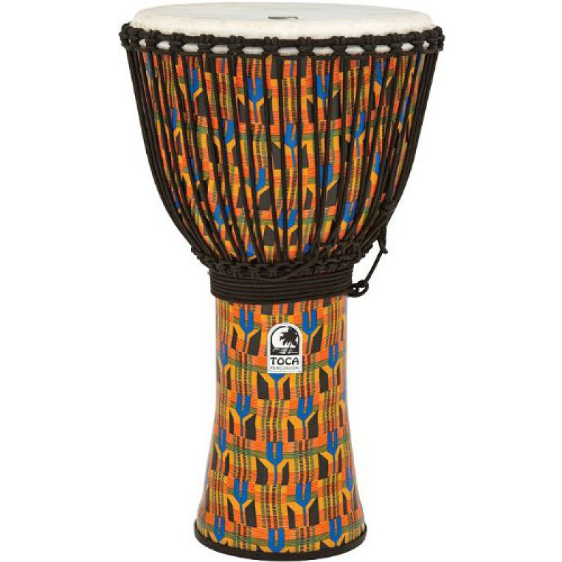 Toca Freestyle Djembe, Kente, 14" Head X 26" Tall W/ Bag