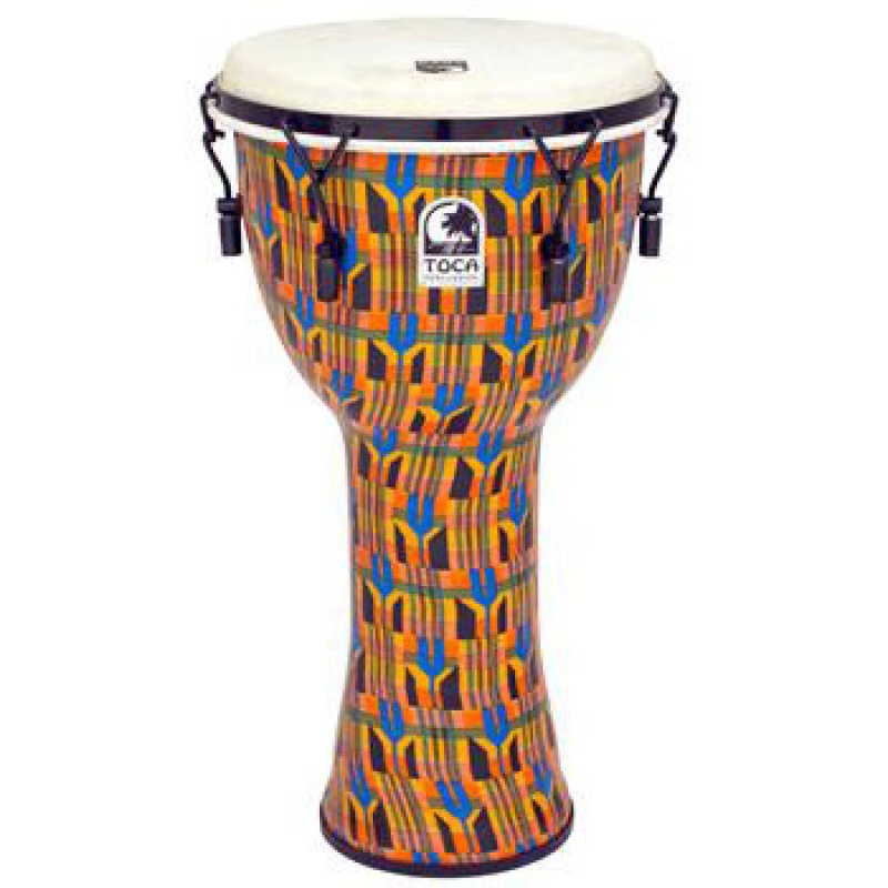 Toca Kente Cloth Mechanically Tuned Djembe, 12"