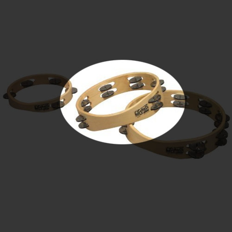Toca Wood Double Row Tambourine, No Head