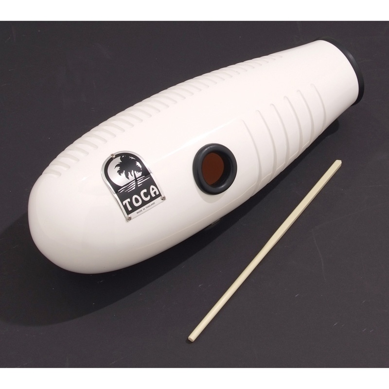 Toca Fiberglass Guiro, White