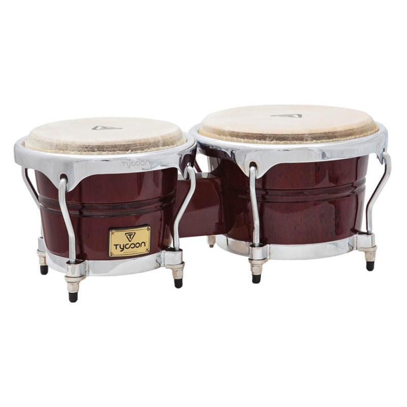 Tycoon Percussion Concerto Series Mahogany Finish Bongos