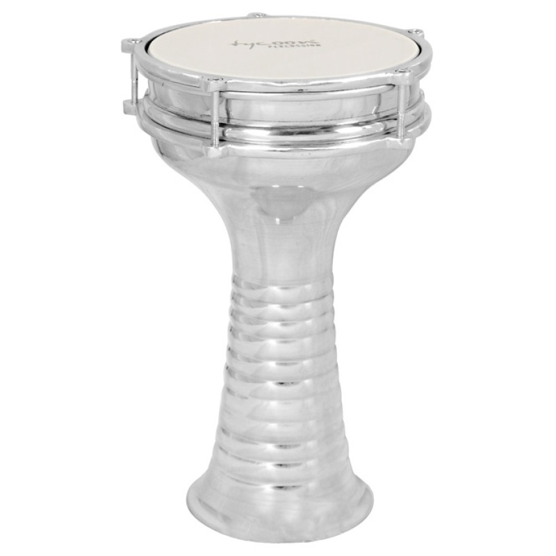 Tycoon Aluminum Darbuka With Built-In Tambourine
