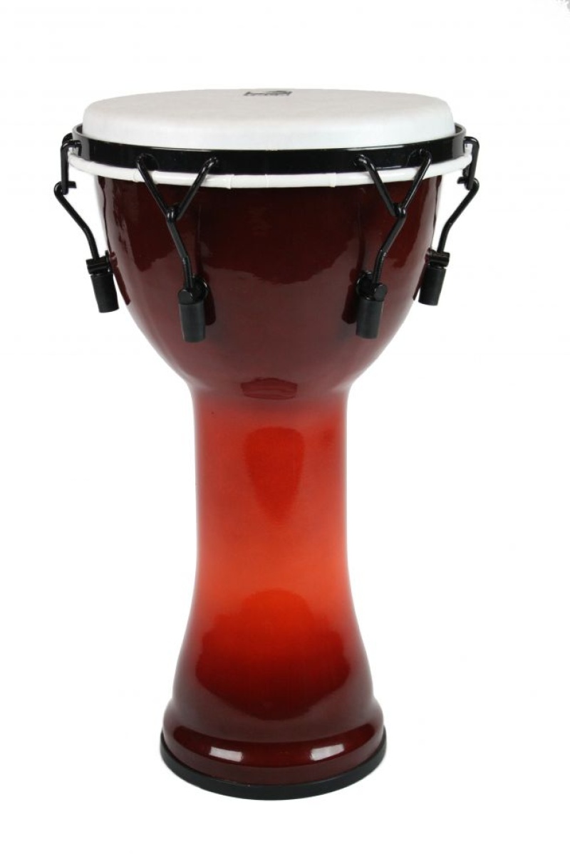 Freestyle Ii Mechanically Tuned Djembe , African Sunset, Synthetic Head, 14" Head X 26" Tall