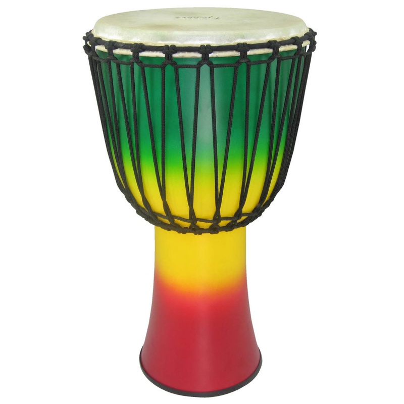 Tycoon 12" Fiberglass Djembe Rope Tuned Jamaican Finish