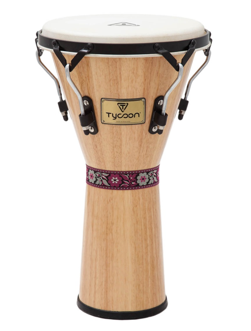 Tycoon Supremo Supremo Series Natural Finish Djembe 12"