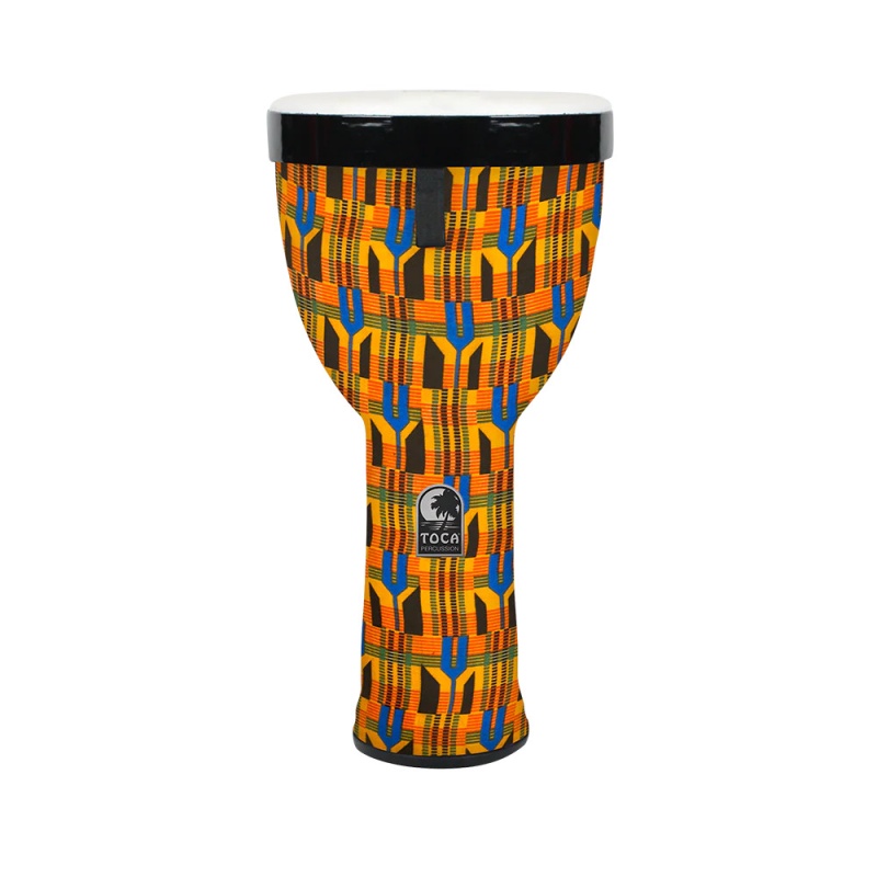 Toca Sympatico Nesting Djembe - Pretuned Head - 12 Inch - Kente Cloth