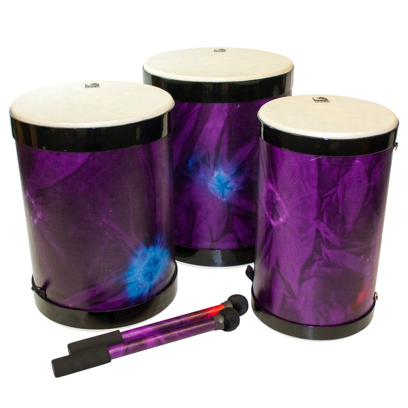 Toca Sympatico Nesting Djun Djun Set Of 3, Woodstock Purple Pretuned Fiber W/ Dot