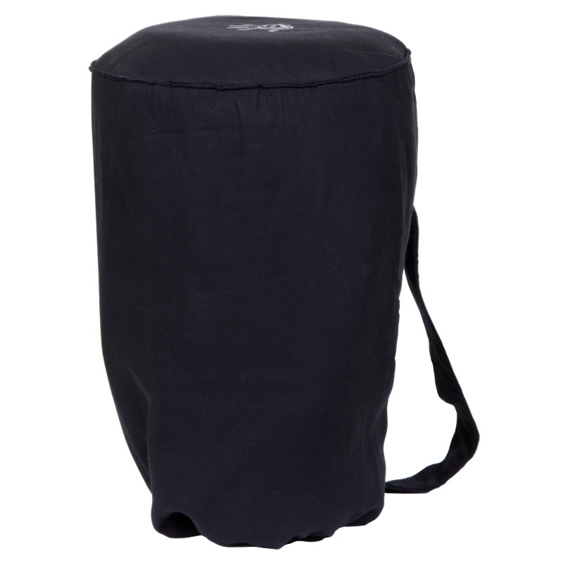 Small Djembe Tote Bag - Black Padded Cotton, (For 8X12 Djembes)