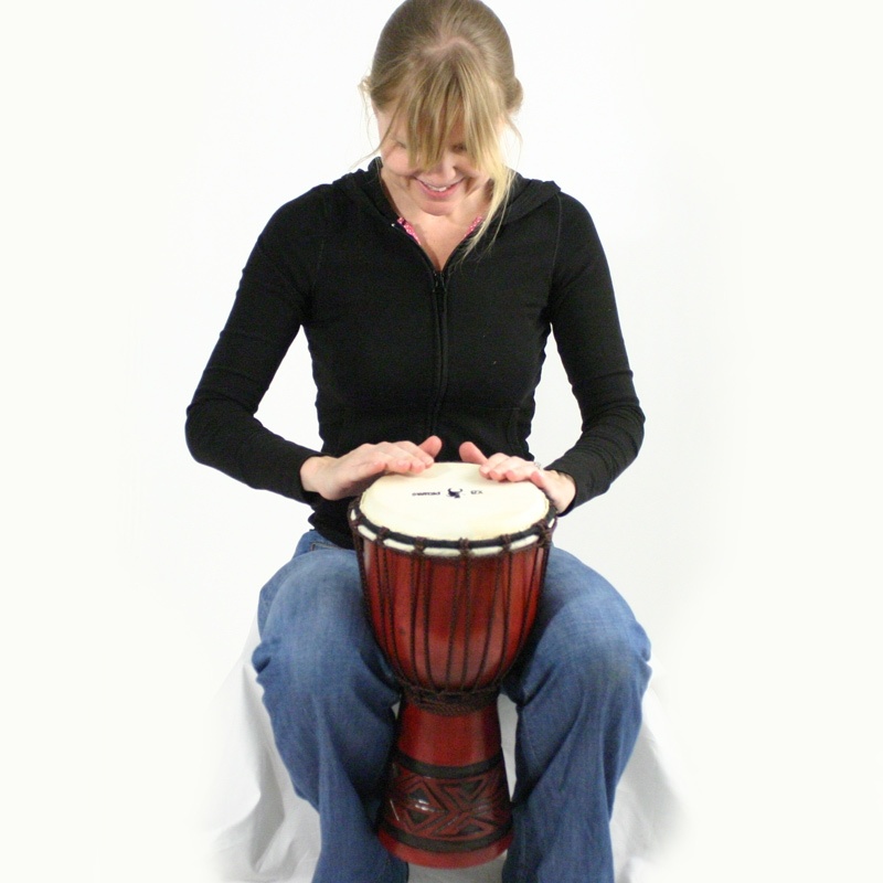 X8 Celtic Labyrinth Backpacker Djembe Drum With Free Mini Djembe & Tote Bag