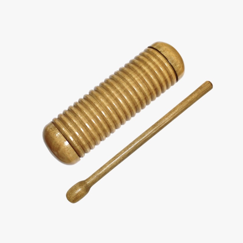 X8 Drums Wood Guiro Shaker W/ Scraper, Small