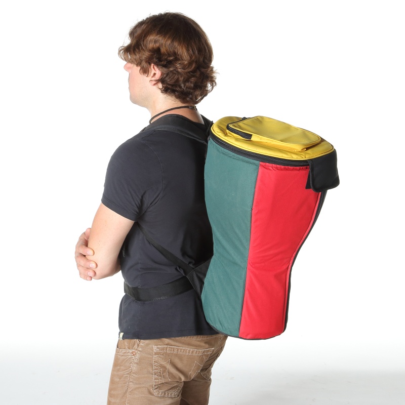 Large Heavy Duty Djembe Bag, Rasta (For 10X20 Djembes)