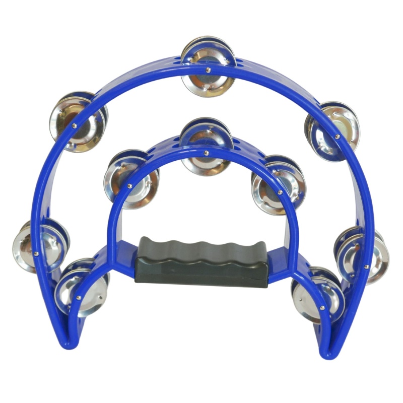 X8 Drums Deluxe Crescent Tambourine, Blue